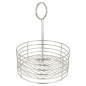 Image BASKET ROND  Ø 19x24 CM ARGENTE INOX (1 UNITÉ) #1