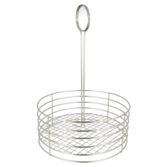 Image BASKET ROND  Ø 22x30,5 CM ARGENTE INOX (1 UNITÉ) #1