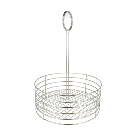 Image BASKET ROND  Ø 22x30,5 CM ARGENTE INOX (1 UNITÉ) #1
