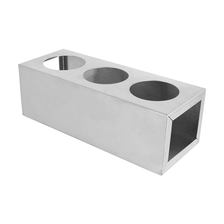 Image PORTE 3 POIRES À SAUCES 240 ML  23x8,5x8 CM ARGENTE INOX (1 UNITÉ) #1