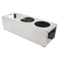 Image PORTE 3 POIRES À SAUCES 360/ 720 ML  28x10x8 CM ARGENTE INOX (1 UNITÉ) #1