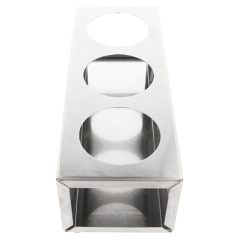 Image PORTE 3 POIRES À SAUCES 360/ 720 ML  28x10x8 CM ARGENTE INOX (1 UNITÉ) #3
