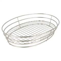 Image BASKET OVALE 'ARTINOX'  28x20,5x5,7 CM ARGENTE INOX (24 UNITÉ) #1