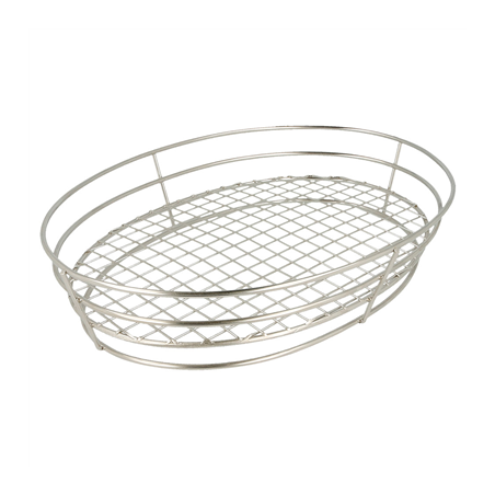 Image BASKET OVALE 'ARTINOX'  28x20,5x5,7 CM ARGENTE INOX (24 UNITÉ) #1