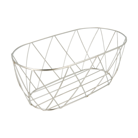 Image BASKET STYLE TOSCANE  25,5x12,7x10,2 CM ARGENTE INOX (12 UNITÉ) #1