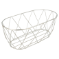Image BASKET STYLE TOSCANE  25,5x12,7x10,2 CM ARGENTE INOX (12 UNITÉ) #1