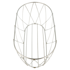 Image BASKET STYLE TOSCANE  25,5x12,7x10,2 CM ARGENTE INOX (12 UNITÉ) #3