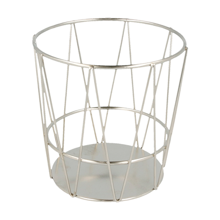 Image BASKET GRISINES 'ARTINOX'  Ø 11,5x11,5 CM ARGENTE INOX (24 UNITÉ) #1