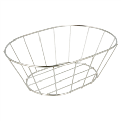 Image BASKET STYLE TOSCANE 'ARTINOX'  21,6x14x7,6 CM ARGENTE INOX (24 UNITÉ) #1