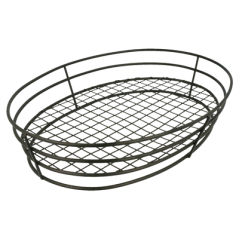 Image BASKET OVALE  28x20,5x5,7 CM NOIR ACIER (24 UNITÉ) #1