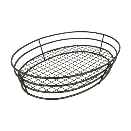 Image BASKET OVALE  28x20,5x5,7 CM NOIR ACIER (24 UNITÉ) #1