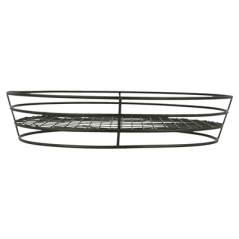 BASKET OVALE  28x20,5x5,7 CM NOIR ACIER (24 UNITÉ)