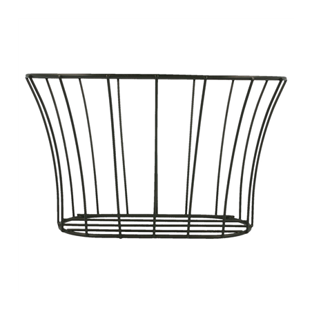 BASKET STYLE TOSCANE 21x12,7x12,7 CM NOIR ACIER (12 UNITÉ)