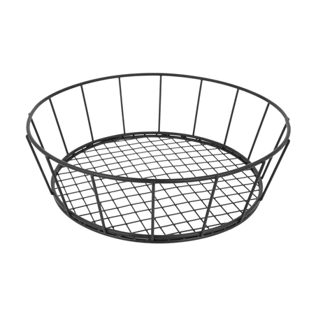 Image BASKET ROND  Ø 24,1x7 CM NOIR ACIER (12 UNITÉ) #1