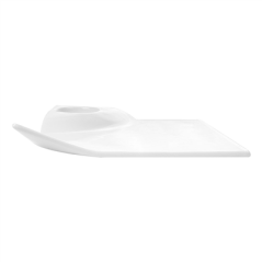 ASSIETTES CARRÉES 25,4x4,5 CM BLANC PORCELAINE (4 UNITÉ)