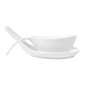 Image BOLS SOUPE AVEC SAUCIÈRE  23x10,5x5,2 CM BLANC PORCELAINE (6 UNITÉ) #2