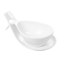 Image BOLS SOUPE AVEC SAUCIÈRE  25,5x13x6,5 CM BLANC PORCELAINE (4 UNITÉ) #1