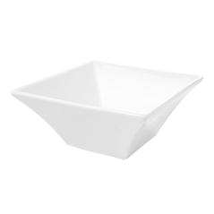 Image BOLS CARRÉS 500 ML 14,9x5,5 CM BLANC PORCELAINE (6 UNITÉ) #1
