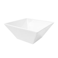 Image BOLS CARRÉS 1000 ML 17,5x7 CM BLANC PORCELAINE (3 UNITÉ) #1