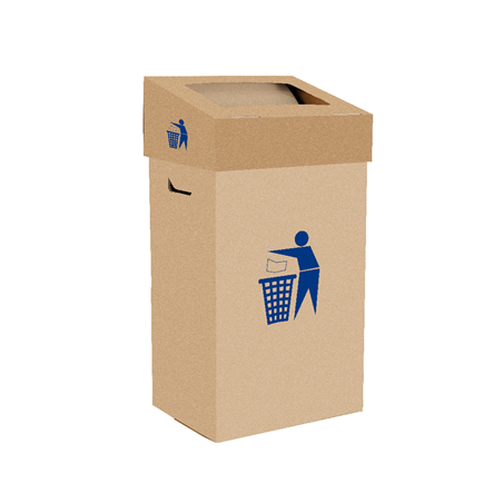 Image 15 POUBELLES + COUVERCLES 75 L 37,3x27,3x72 CM MARRON KRAFT (1 UNITÉ) #1