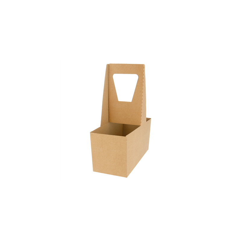 PORTE-GOBELETS, 2 GOBELETS 300 G/M2 18x8x24 CM NATUREL CARTON ONDULÉ MICROCANAL (200 UNITÉ) PORTE-GOBELETS, 2 GOBELETS 300 G/M2 18x8x24 CM NATUREL CARTON ONDULÉ MICROCANAL (200 UNITÉ)