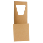 PORTE-GOBELETS, 2 GOBELETS 300 G/M2 18x8x24 CM NATUREL CARTON ONDULÉ MICROCANAL (200 UNITÉ) Image PORTE-GOBELETS, 2 GOBELETS 300 G/M2 18x8x24 CM NATUREL CARTON ONDULÉ MICROCANAL (200 UNITÉ) #2