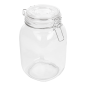 POT STOCKAGE + FERMETURE CLIP 'WAKI GLASS' 1,5 L Ø 10,5x19,5 CM TRANSPARENT VERRE (12 UNITÉ) Image POT STOCKAGE + FERMETURE CLIP 'WAKI GLASS' 1,5 L Ø 10,5x19,5 CM TRANSPARENT VERRE (12 UNITÉ) #1
