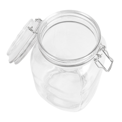 Image POT STOCKAGE + FERMETURE CLIP 'WAKI GLASS' 1,5 L Ø 10,5x19,5 CM TRANSPARENT VERRE (12 UNITÉ) #3