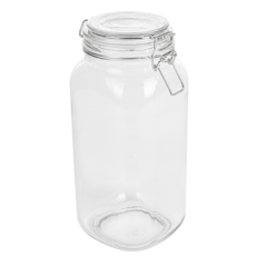 Image POT STOCKAGE + FERMETURE CLIP 'WAKI GLASS' 2 L Ø 10,5x26 CM TRANSPARENT VERRE (12 UNITÉ) #1