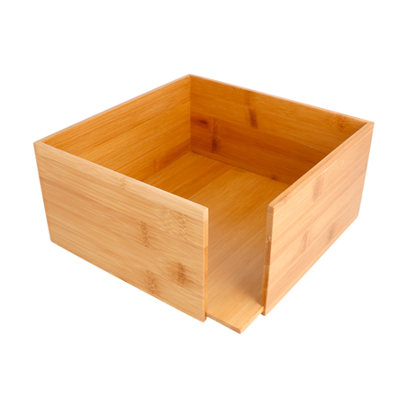 Image DISTRIBUTEUR SERVIETTES  21x21x10 CM NATUREL BAMBOU (1 UNITÉ) #1