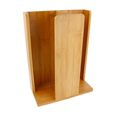 Image PORTE VERRES ET COUVERCLES  23x12x30 CM NATUREL BAMBOU (1 UNITÉ) #1