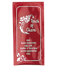 SACHETS GEL DOUCHE 'TOUCH OF CHARM' 10 ML 10x5 CM BORDEAUX PET (1000 UNITÉ)
