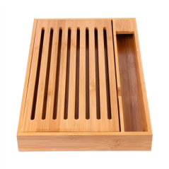 Image PLANCHE À PAIN  40x24x4 CM NATUREL BAMBOU (1 UNITÉ) #4
