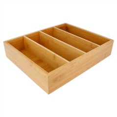 Image DISPLAY POUR COUVERTS & SACHETS  29x24x6 CM NATUREL BAMBOU (1 UNITÉ) #1