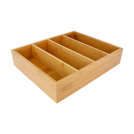 Image DISPLAY POUR COUVERTS & SACHETS  29x24x6 CM NATUREL BAMBOU (1 UNITÉ) #1