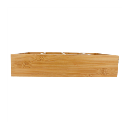 DISPLAY POUR COUVERTS & SACHETS  29x24x6 CM NATUREL BAMBOU (1 UNITÉ)