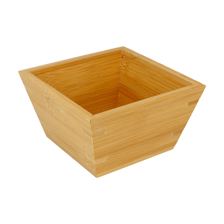 Image BOL CARRÉ 500 ML 12,7x12,7x7,3 CM NATUREL BAMBOU (1 UNITÉ) #1
