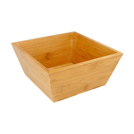 Image BOL CARRÉ 1400 ML 17,8x17,8x8,3 CM NATUREL BAMBOU (1 UNITÉ) #1