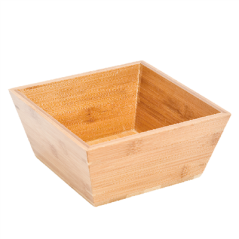 Image BOL CARRÉ 3500 ML 24,1x24,1x10,2 CM NATUREL BAMBOU (1 UNITÉ) #1