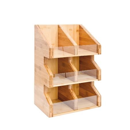 Image DISTRIBUTEUR CONDIMENTS  28x18x40 CM NATUREL BAMBOU (2 UNITÉ) #1