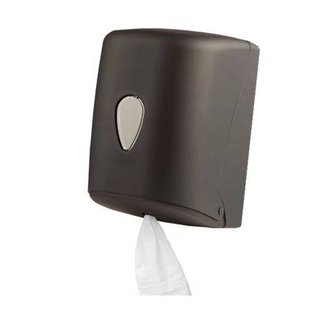 Image DISTRIBUTEUR POUR ESSUIE-MAINS 'MAXI BARRIL'  24x24x32,5 CM NOIR ABS (1 UNITÉ) #1