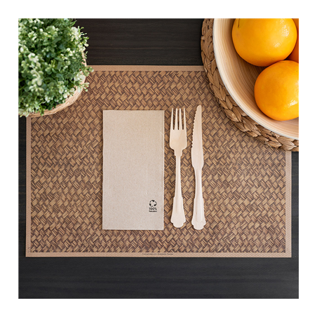 SETS DE TABLE OFFSET "TRESSÉ"  70 G/M2 31x43 CM QUADRICHROMIE KRAFT (2000 UNITÉ)