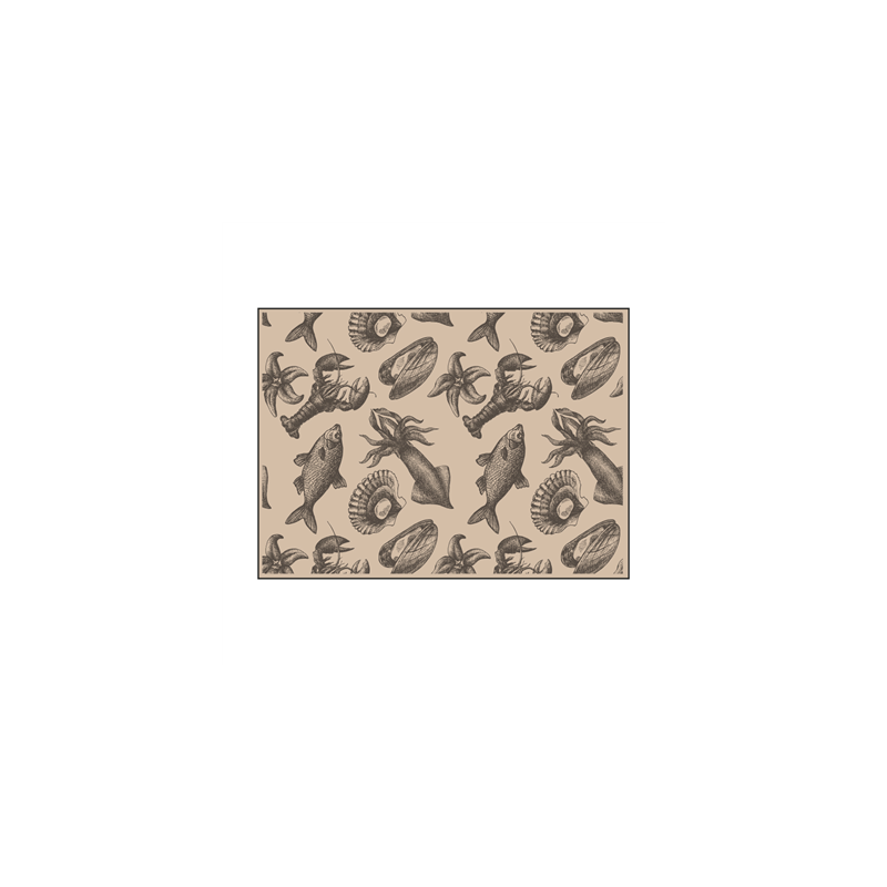 SETS DE TABLE OFFSET "MER"  70 G/M2 31x43 CM QUADRICHROMIE KRAFT (2000 UNITÉ)