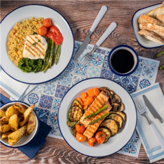 SETS DE TABLE OFFSET 'AZULEJOS' 70 G/M2 31x43 CM QUADRICHROMIE PAPIER (2000 UNITÉ)