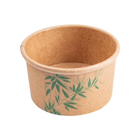 Image POTS À GLACES 'FEEL GREEN' 70 ML 210 + 18 PE G/M2 Ø6,5x3,9 CM MARRON CARTON (2000 UNITÉ) #1