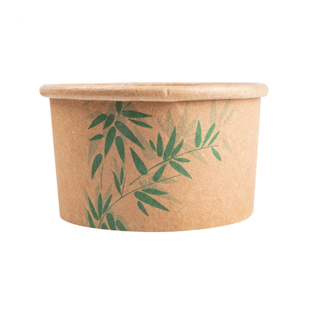 POTS À GLACES 'FEEL GREEN' 70 ML 210 + 18 PE G/M2 Ø6,5x3,9 CM MARRON CARTON (2000 UNITÉ)