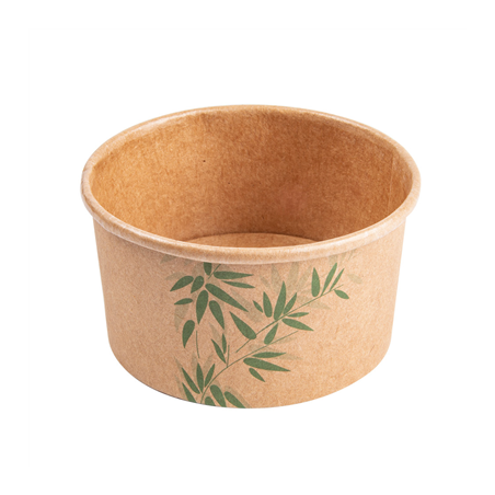 Image POTS À GLACES 'FEEL GREEN' 90 ML 210 + 18 PE G/M2 Ø7,2x4 CM MARRON CARTON (2000 UNITÉ) #1