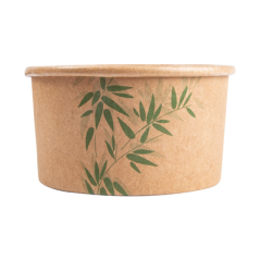 POTS À GLACES 'FEEL GREEN' 90 ML 210 + 18 PE G/M2 Ø7,2x4 CM MARRON CARTON (2000 UNITÉ)