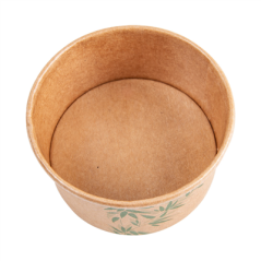 Image POTS À GLACES 'FEEL GREEN' 90 ML 210 + 18 PE G/M2 Ø7,2x4 CM MARRON CARTON (2000 UNITÉ) #3