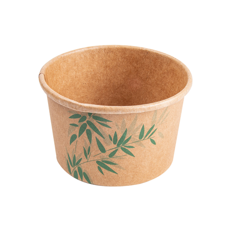 Image POTS À GLACES 'FEEL GREEN' 120 ML 210 + 18 PE G/M2 Ø7,7x4,7 CM MARRON CARTON (2000 UNITÉ) #1